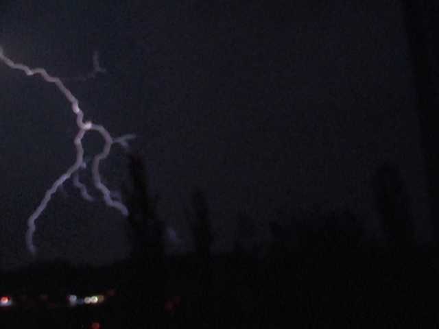 Nchtliches Gewitter mit Blitz